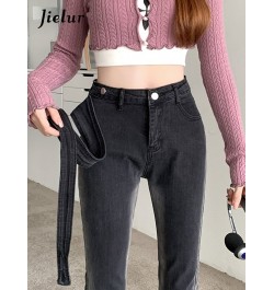 Gradient Black Jeans New Fashion Elastic Tight Fitting OL Flare Women Trousers High Waist Slim Denim Pants Female S-XL $49.37...