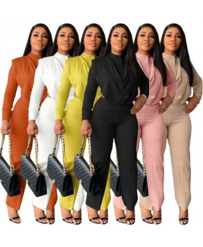 Office Lady Two Piece Set Women Fall Clothes 2022 Long Sleeve Ruched Crop Top and Pants Suits Business Workwear Matching Sets...