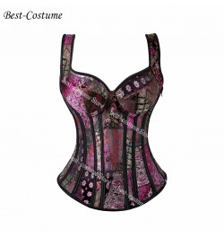 Gothic Corset Top with Straps Women White Corset Bustier Plus Size Sexy Lingerie Retro Jacquard Floral Waist Corset Shaper $3...