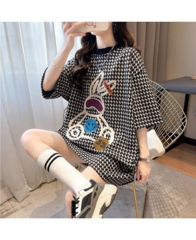 2022 Summer New Versatile Top Medium Long Short Sleeve T-Shirt Women's Fashion $41.79 - Women Tops