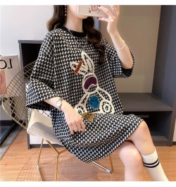 2022 Summer New Versatile Top Medium Long Short Sleeve T-Shirt Women's Fashion $41.79 - Women Tops