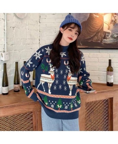 Christmas Tree Couple Street Sweater Women's Snowflake Sweatshirt Men's/Women's Pullover Casual Crew Neck Thermal Knitwear $4...