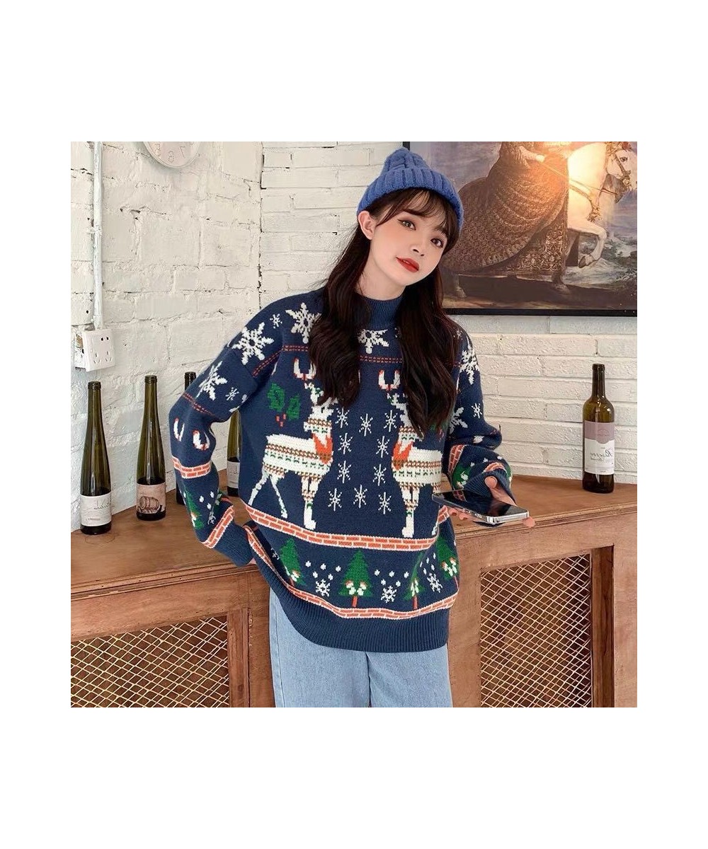 Christmas Tree Couple Street Sweater Women's Snowflake Sweatshirt Men's/Women's Pullover Casual Crew Neck Thermal Knitwear $4...