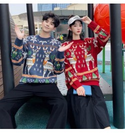 Christmas Tree Couple Street Sweater Women's Snowflake Sweatshirt Men's/Women's Pullover Casual Crew Neck Thermal Knitwear $4...