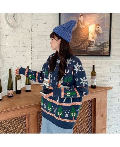 Christmas Tree Couple Street Sweater Women's Snowflake Sweatshirt Men's/Women's Pullover Casual Crew Neck Thermal Knitwear $4...