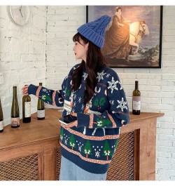 Christmas Tree Couple Street Sweater Women's Snowflake Sweatshirt Men's/Women's Pullover Casual Crew Neck Thermal Knitwear $4...