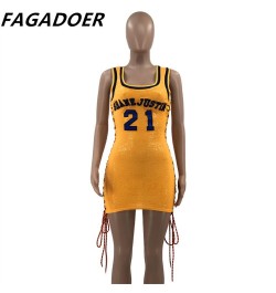 Sporty Fashion Sequined Dress Side Hollow Out Lace-up Basketball Jersey Dresses Summer 2022 Sexy Streetwear Outfits 3XL $61.2...