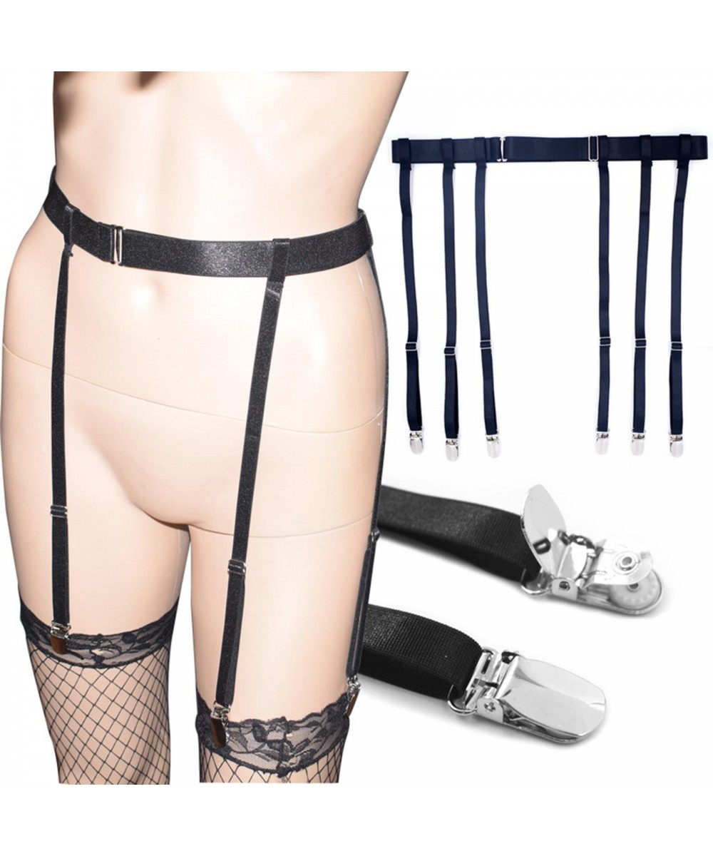 Women Thigh Suspender with Non Slip Locking Clamps Shirt Holder Strap Waist Garter Belt for Stockings for Party Cosplay $19.1...