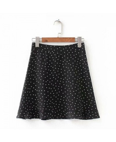 Women White High Waist Slim Thin Sexy Line Skirts Dots Witty Sweet Temperament Mini Skirt Green 2023 Summer Female Streetwear...