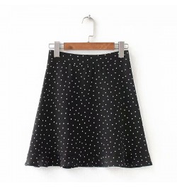 Women White High Waist Slim Thin Sexy Line Skirts Dots Witty Sweet Temperament Mini Skirt Green 2023 Summer Female Streetwear...