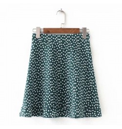 Women White High Waist Slim Thin Sexy Line Skirts Dots Witty Sweet Temperament Mini Skirt Green 2023 Summer Female Streetwear...