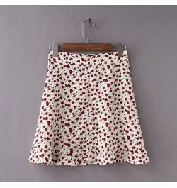 Women White High Waist Slim Thin Sexy Line Skirts Dots Witty Sweet Temperament Mini Skirt Green 2023 Summer Female Streetwear...