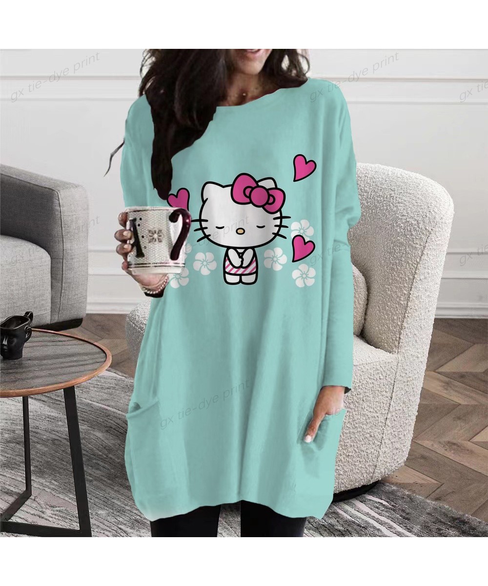 Women's T-Shirt Hello Kitty Printing Long Sleeve Fashion Casual Pullover Autumn Winter Daily Harajuku Oversized Tops Clothing...