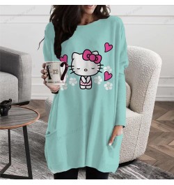 Women's T-Shirt Hello Kitty Printing Long Sleeve Fashion Casual Pullover Autumn Winter Daily Harajuku Oversized Tops Clothing...