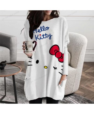 Women's T-Shirt Hello Kitty Printing Long Sleeve Fashion Casual Pullover Autumn Winter Daily Harajuku Oversized Tops Clothing...