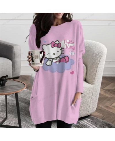 Women's T-Shirt Hello Kitty Printing Long Sleeve Fashion Casual Pullover Autumn Winter Daily Harajuku Oversized Tops Clothing...