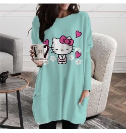 Women's T-Shirt Hello Kitty Printing Long Sleeve Fashion Casual Pullover Autumn Winter Daily Harajuku Oversized Tops Clothing...