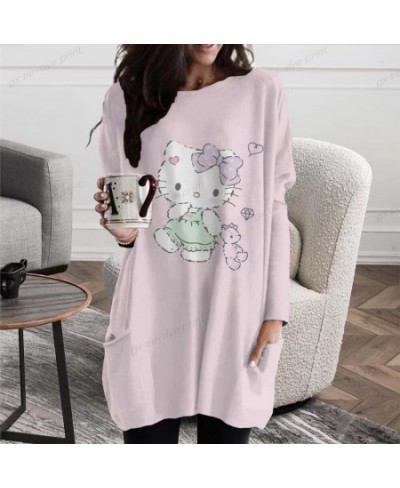 Women's T-Shirt Hello Kitty Printing Long Sleeve Fashion Casual Pullover Autumn Winter Daily Harajuku Oversized Tops Clothing...