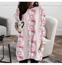 Women's T-Shirt Hello Kitty Printing Long Sleeve Fashion Casual Pullover Autumn Winter Daily Harajuku Oversized Tops Clothing...