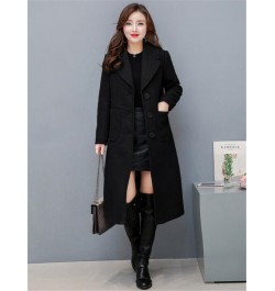 Women Woolen Trench Coat Long Outwear Female Elegant Office Long-sleeved Woaen suit jacket outdoor parkas autumn ladies $75.5...