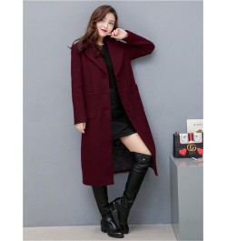 Women Woolen Trench Coat Long Outwear Female Elegant Office Long-sleeved Woaen suit jacket outdoor parkas autumn ladies $75.5...