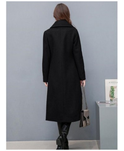 Women Woolen Trench Coat Long Outwear Female Elegant Office Long-sleeved Woaen suit jacket outdoor parkas autumn ladies $75.5...