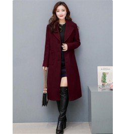 Women Woolen Trench Coat Long Outwear Female Elegant Office Long-sleeved Woaen suit jacket outdoor parkas autumn ladies $75.5...