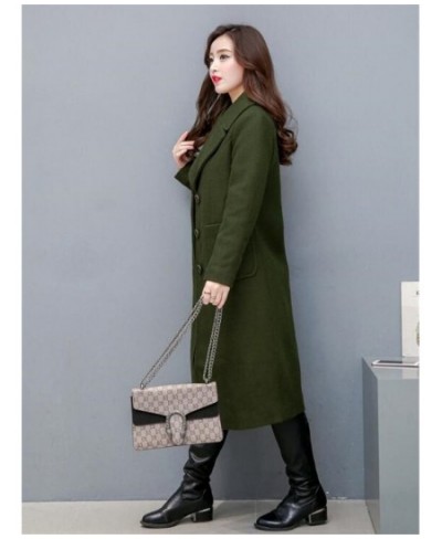 Women Woolen Trench Coat Long Outwear Female Elegant Office Long-sleeved Woaen suit jacket outdoor parkas autumn ladies $75.5...