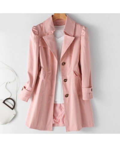 Spring Autumn Trench Coat Women 2023 Fashion Korean Single-breasted Loose Mid Long Women Overcoat Windbreaker Female Outerwe ...