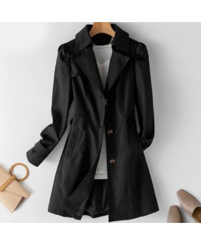 Spring Autumn Trench Coat Women 2023 Fashion Korean Single-breasted Loose Mid Long Women Overcoat Windbreaker Female Outerwe ...