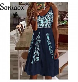 Beach Boho Suspenders Dress 2022 Sexy V-Neck Sleeveless Loose A-Line Dress Summer Women Casual Ethnic Print Dresses Vestidos ...