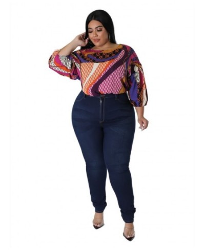 Plus Size Tops Women T Shirts Blouses Flower Printed Casual Half Sleeve Summer Clothes Wholesale 2023 $35.65 - Plus Size Clothes