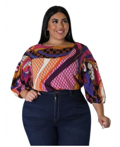 Plus Size Tops Women T Shirts Blouses Flower Printed Casual Half Sleeve Summer Clothes Wholesale 2023 $35.65 - Plus Size Clothes