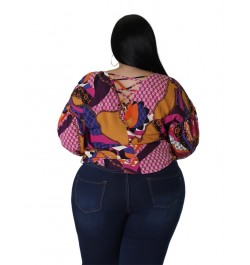 Plus Size Tops Women T Shirts Blouses Flower Printed Casual Half Sleeve Summer Clothes Wholesale 2023 $35.65 - Plus Size Clothes