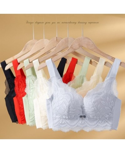 Soft No Underwire Bra Widened Hem Non-slip Shoulder Strap Comfortable Upper Support Underwear Antibacterial Small Chest Bra $...