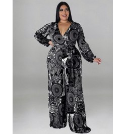 Large Size Women Jumpsuit Plus Size Jumpsuit Long Sleeve Casual Jumpsuits Loose Pants Wholesale Bulk $49.63 - Plus Size Clothes