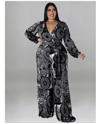 Large Size Women Jumpsuit Plus Size Jumpsuit Long Sleeve Casual Jumpsuits Loose Pants Wholesale Bulk $49.63 - Plus Size Clothes