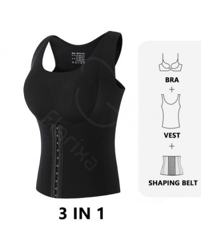 3 in 1 Waist Trainer Body Shaper Women Posture Corrector Push Up Bra Slimming Underwear Sheath Tummy Control Tank Tops $24.39...