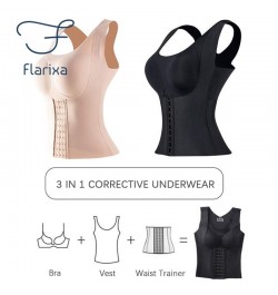 3 in 1 Waist Trainer Body Shaper Women Posture Corrector Push Up Bra Slimming Underwear Sheath Tummy Control Tank Tops $24.39...