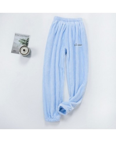 Autumn And Winter Women's Thickened Coral Fleece Warm Trousers Flannel Sleepwear Pajama Pants Long Lazy Home Pant $33.37 - Sl...