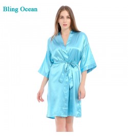 New Women's Satin Wedding Kimono Bride Robe Sleepwear Bridesmaid Robes Bathrobe Bridal Robes Dressing for competition bikini ...