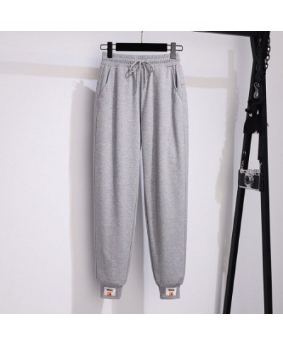 155Kg Plus Size Women's Autumn Loose Elastic Waist Sports Pants 5XL 6XL 7XL 8XL 9XL 10XL Fleece High Waist Casual Ttrousers $...