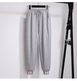 155Kg Plus Size Women's Autumn Loose Elastic Waist Sports Pants 5XL 6XL 7XL 8XL 9XL 10XL Fleece High Waist Casual Ttrousers $...