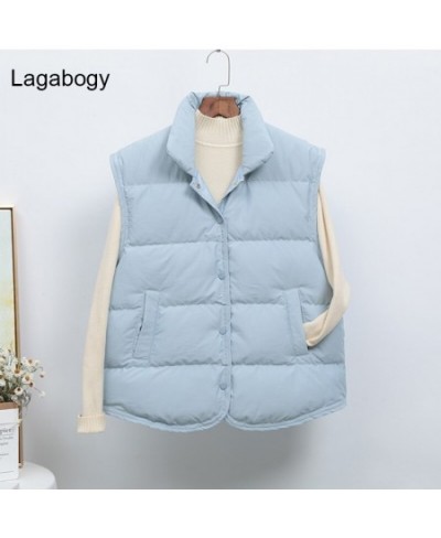 2023 New Winter Women Ultra Light Down Vest Female Casual Loose Waistcoat White Duck Down Gilet Single-Breasted Coat $42.64 -...