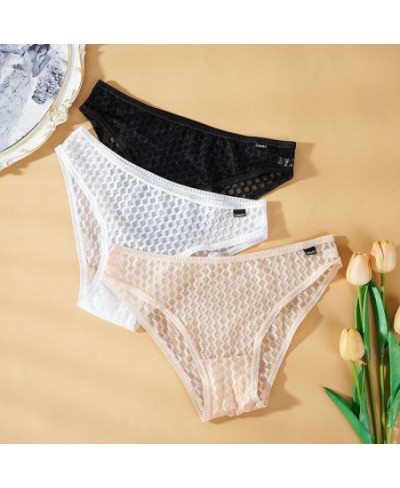 Women Sexy Lingerie Lace Panties Underwear Mesh See-through Seamless Female Briefs Comfortable Perspective Ladies Lingerie $1...