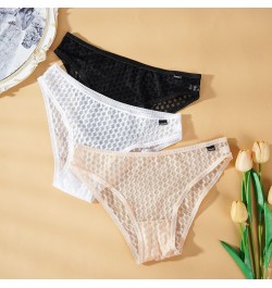 Women Sexy Lingerie Lace Panties Underwear Mesh See-through Seamless Female Briefs Comfortable Perspective Ladies Lingerie $1...