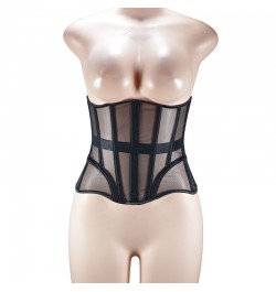 10.23inch Underbust Corset Women's Steel Boned Short Torso Breathable Mesh Waist Cincher Waspie Corset for Weight $65.87 - Un...