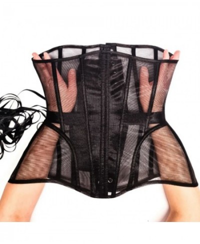 10.23inch Underbust Corset Women's Steel Boned Short Torso Breathable Mesh Waist Cincher Waspie Corset for Weight $65.87 - Un...