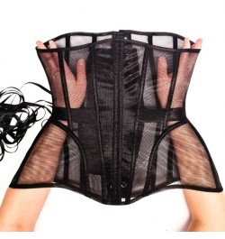 10.23inch Underbust Corset Women's Steel Boned Short Torso Breathable Mesh Waist Cincher Waspie Corset for Weight $65.87 - Un...