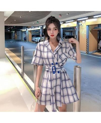 Plaid Casual Pants Women New Summer 2023 Wide-legged Tall Waist Tooling Collect Waist Jumpsuit Thin Style Fashion $54.39 - Ro...